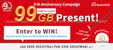 Campaign/99GB for 9 years Raffle
