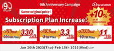 Campaign/9th Anniversary Increased Capacity Plans!