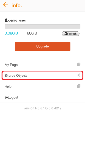 Tap "Shared Objects"