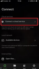Click "Connect a cloud service"